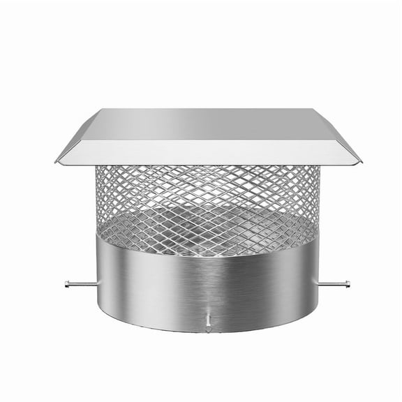 Towallmark 12 Inch Stainless Steel Chimney Cap, Silver Chimney Cover With Bolt On Design, Flue Cover For Existing Chimney Tiles, Durable Vent Cap With Hood Plate, Rust Resistant