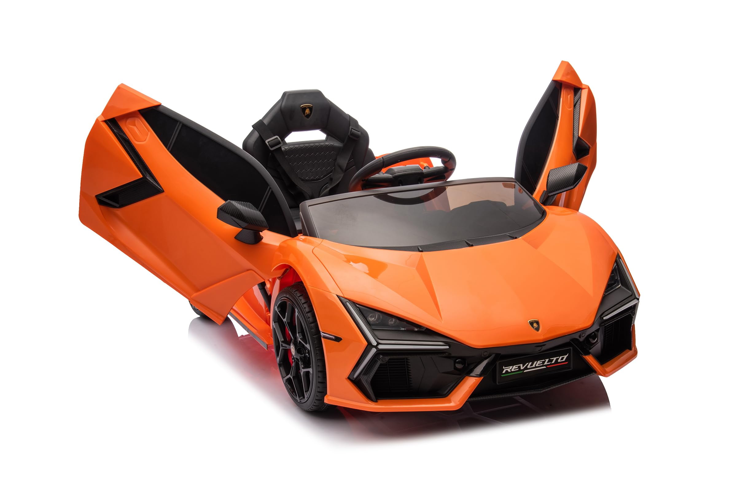 12V Orange Licensed Lamborghini Revuelto Kids Ride-On Car