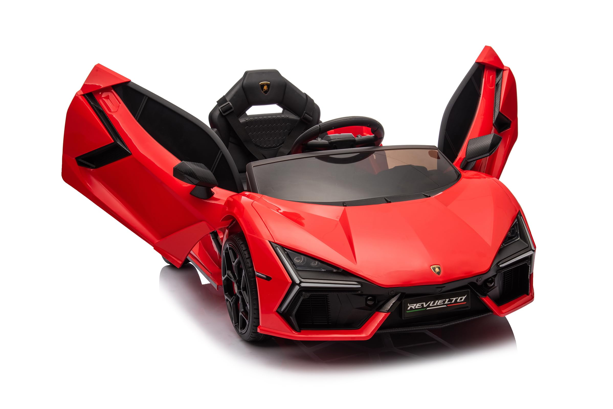 12V Red Polypropylene Lamborghini Revuelto Kids Ride-On Car