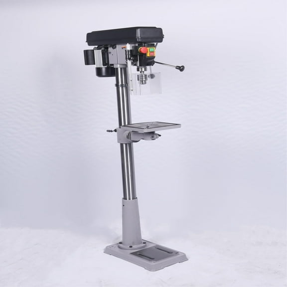 Towallmark 13 in Floor Drill Press, 7.5 Amp 120V Pure Copper Motor with Swing-away Safety Guard, 288-3084 RPM Variable Speed, 0-45°Tilting Worktable, Tabletop Drilling Machine for Wood Metal