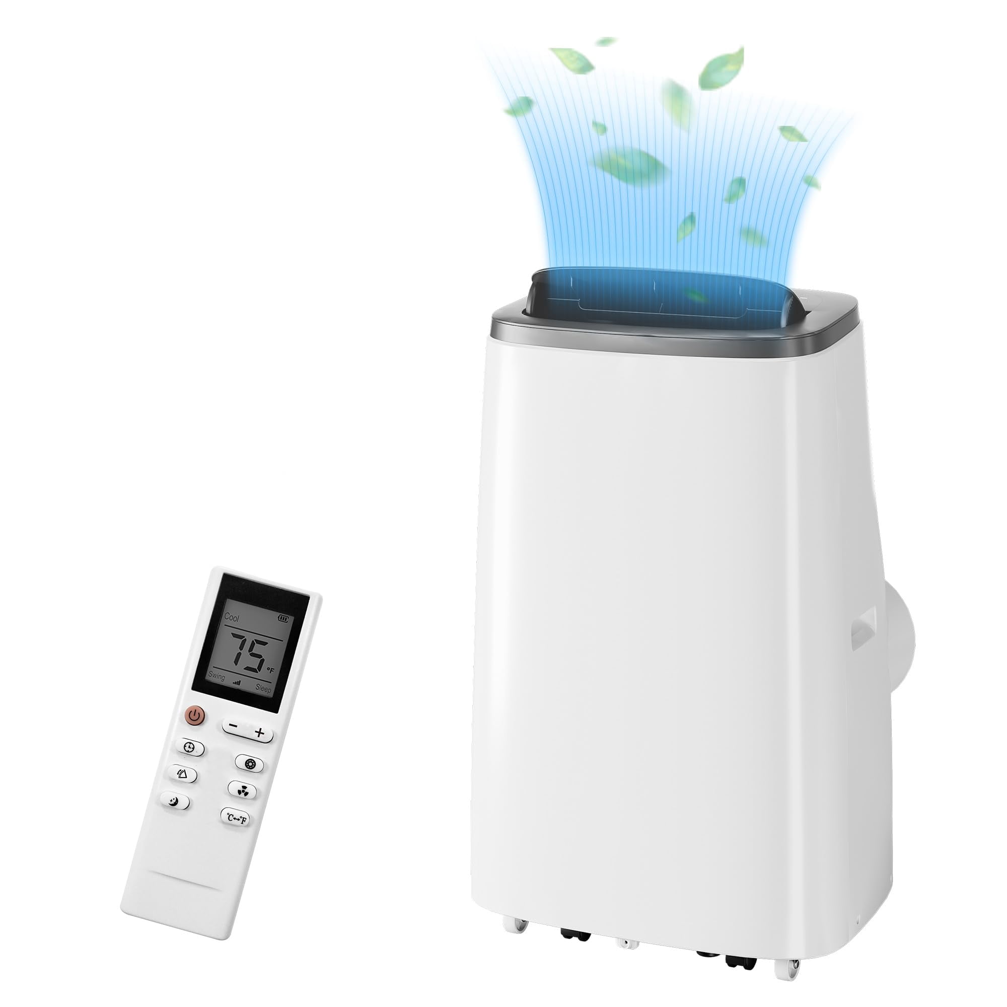 Towallmark 14,000 BTU (14,000 BTU DOE) 700 Sq Ft Portable Air Conditioner, White