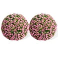 thumbnail image 1 of Towallmark 2 PCS 21.7'' Artificial Topiary Balls UV Protected, Flower Topiary Balls Decorative Balls for Indoor Outdoor Decor, Wedding Decoration, Pink Rose, 1 of 8