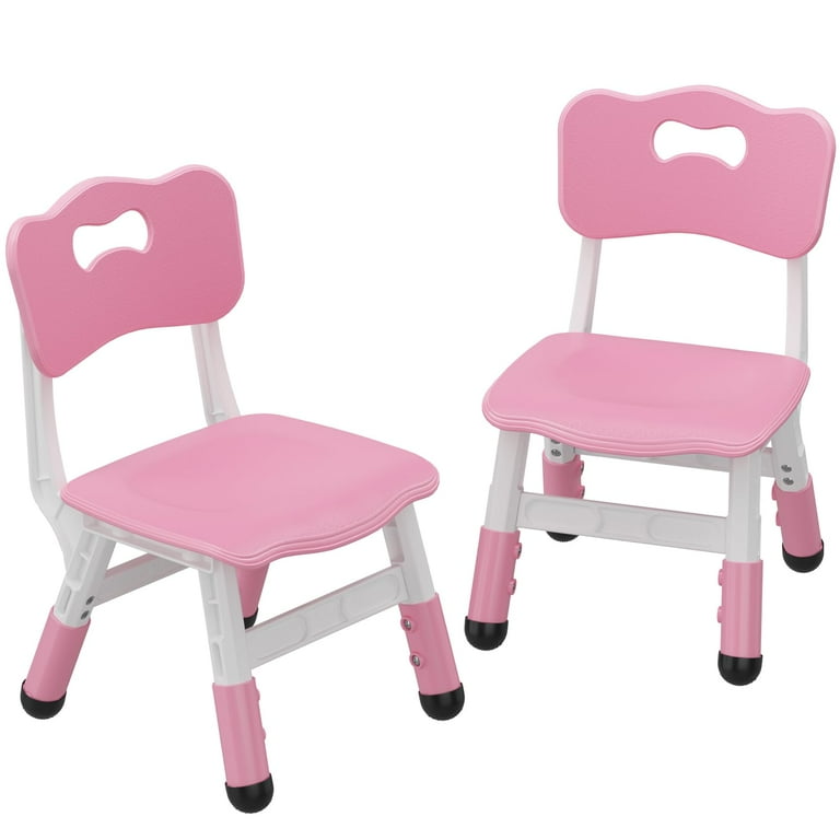 Towallmark 2 Pack Adjustable Kid Chairs Set Plastic Toddler Chairs Stackable Children Seats for Home Daycare Center Classroom