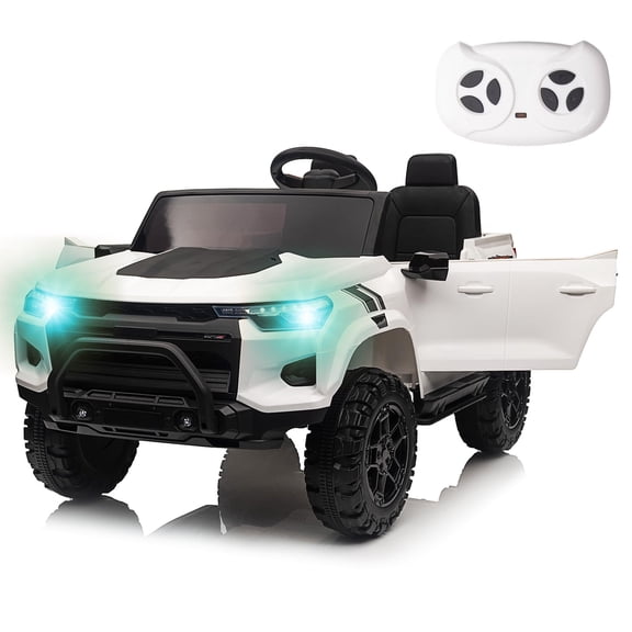 Tropow 2 Seater Kids Ride On Pickup Truck, 24V Ride On Car Electric Vehicles w/Parent Remote Control, Battery Powered Ride On Toy, Led Lights, Bluetooth,Kids Christmas Gifts