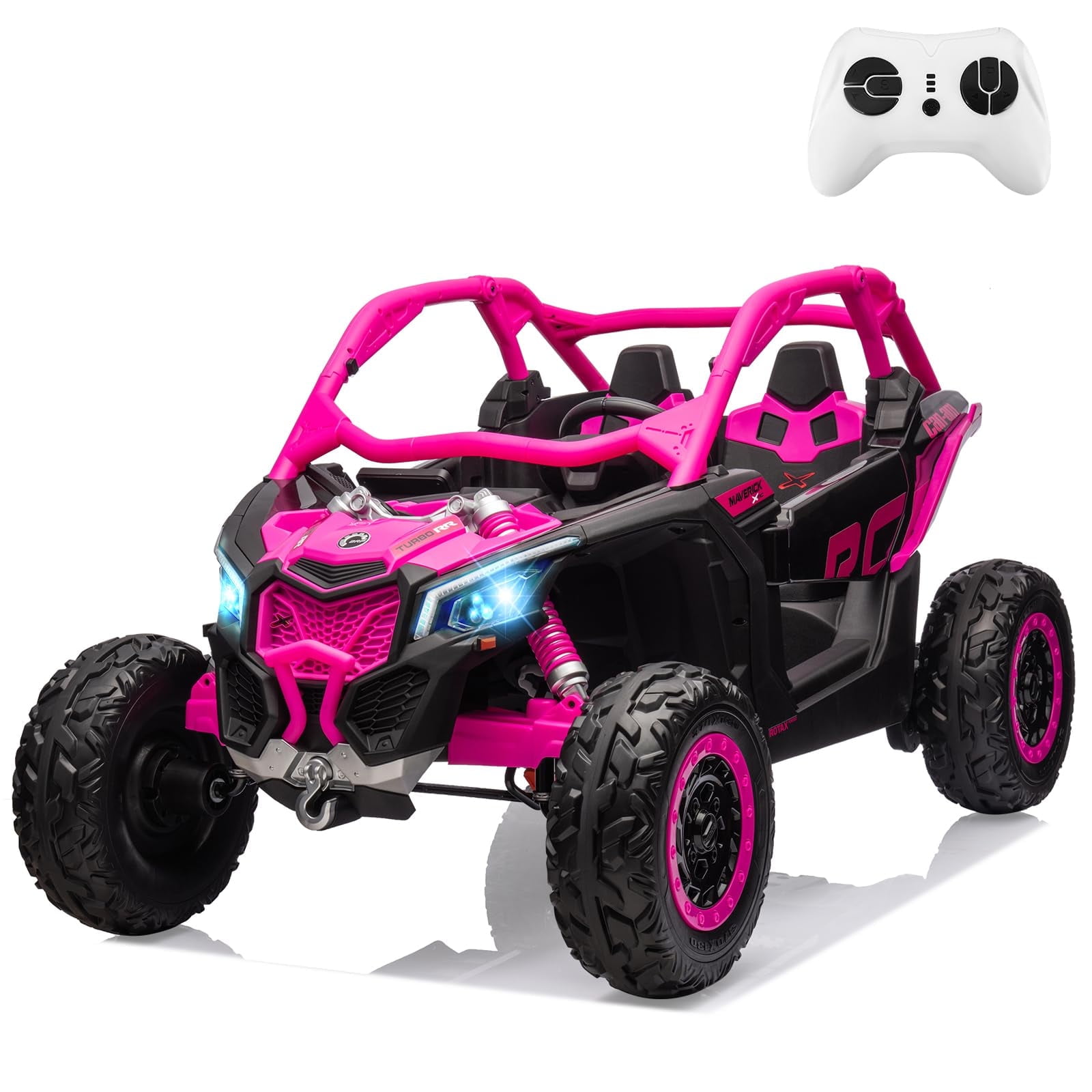 Towallmark Can-Am 2 Seater Rideable UTV Car, 4WD Kids Truck with Remote ...