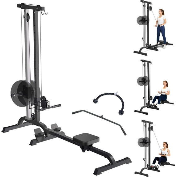 Towallmark 2 in 1 Rowing & Cable Machine, LAT Pull Down with Adjustable ...