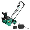 thumbnail image 1 of Towallmark 20-Inch Cordless Snow Blower, 2x20V Brushless Snow Thrower with 2x4.0Ah Batteries & Charger, Clears 12-Inch Deep Snow, 25ft Throwing Distance for Driveways​,Blue-green, 1 of 7