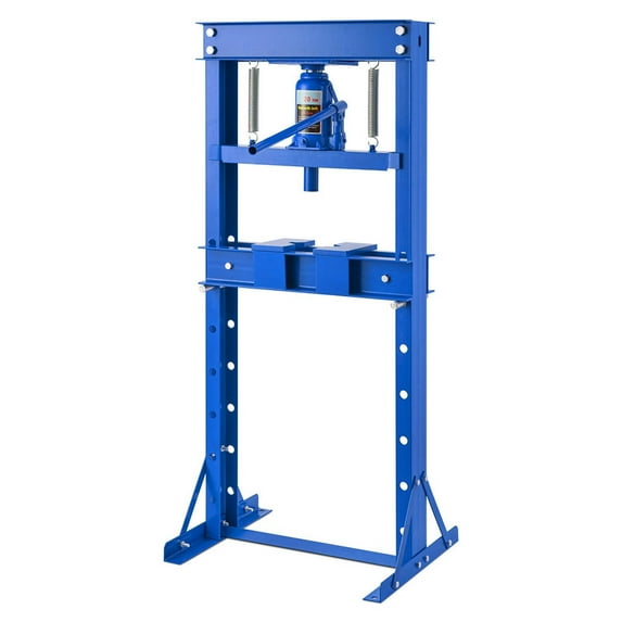 Towallmark 20 Ton Hydraulic Shop Press, H Frame Heavy Duty Garage Press With Adjustable Plates, For Bearing Removal Metal Bending U Joints, Blue