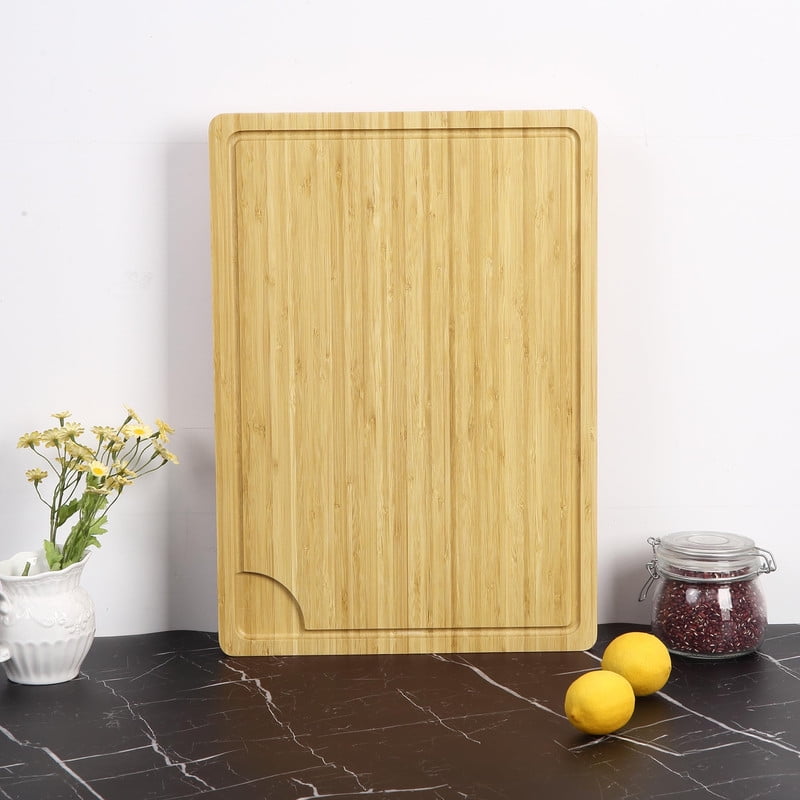 Towallmark 20x14 Inch Bamboo Cutting Board,&nbsp;Large Wooden Chopping Board With Juice Groove & Handles, Reversible Butcher Block & Charcuterie Serving Tray