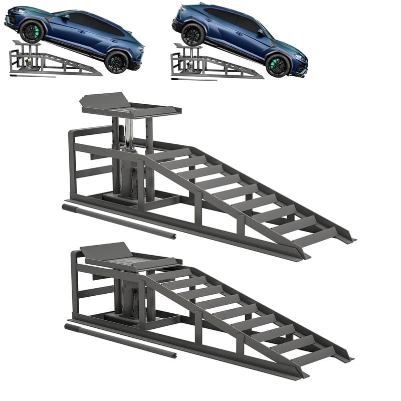 Towallmark 2PCS 5 Ton Car Ramps, Vehicle Ramps, Car Lift Ramp, 11060LBS ...
