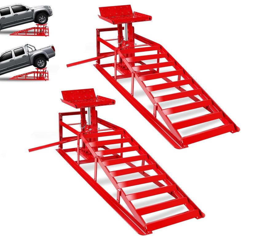 Towallmark 2PCS 5 Ton Car Ramps, Vehicle Ramps, Car Lift Ramp, 11060LBS ...