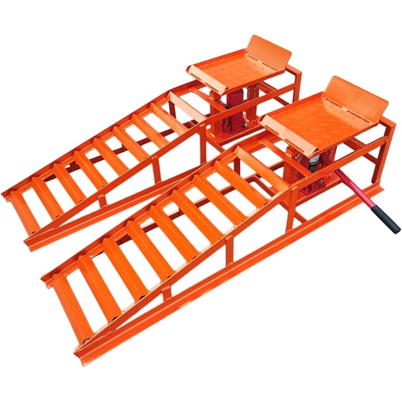 Towallmark 2PCS Auto Car Truck Service Ramps Lifts, Garage Car Lift Hydraulic Ramps ,11000lb Capacity,Automotive Hydraulic Lift Repair Frame Lift