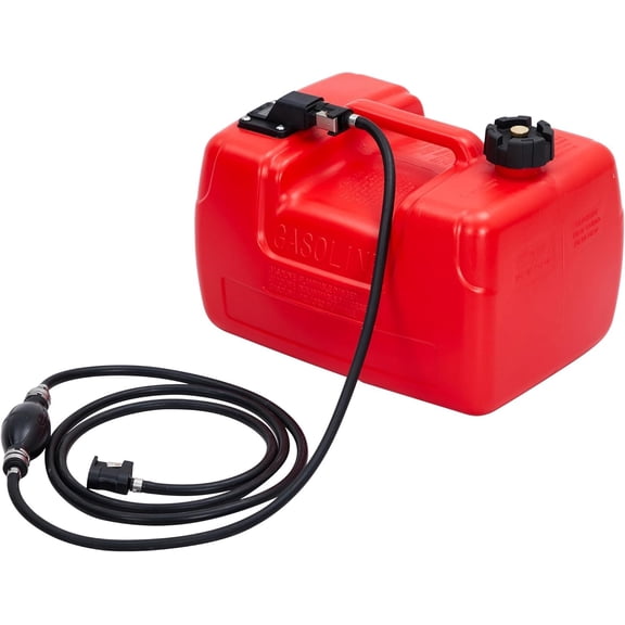 Towallmark 3.2-Gallon Marine Tank, Marine Portable Tank Outboard Marine Boat Tank With Line, L-Shaped Handle, Easy to Carry, Red