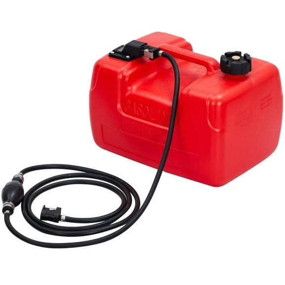 Towallmark 3 Gallon Portable Gas Tank, Marine Fuel Tank, Outboard Fuel Tank with Hose and I Handle, for Boat Marine Use