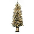 thumbnail image 1 of Towallmark 4.5ft Christmas Tree with 200 Warm White LED Lights, Pre-Lit Artificial Christmas Tree with Lighting Potted Base, 8 Lighting Modes, Holiday Xmas Tree with Red Berries, for Home, Entrances, 1 of 7