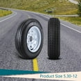 thumbnail image 1 of Towallmark 5.30-12 Trailer Tire, 5.30x12 6PR Heavy-Duty Tires with 12" Rim, 5 Lug On 4.5", Load Range C for Small Trailers, Utility, Campers,2 Pack, 1 of 8