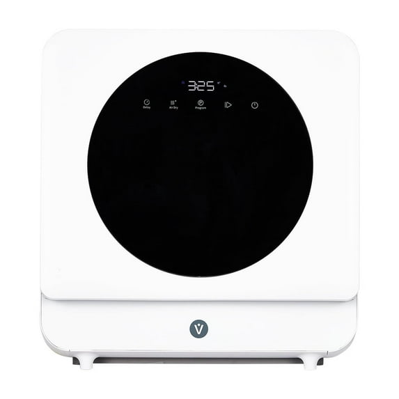 Towallmark 5 Program, Countertop Dishwasher, Portable Dishwasher with Touch Control, Air Drying Function, 2 In 1 Tabletop Dishwasher for Home Apartments, White