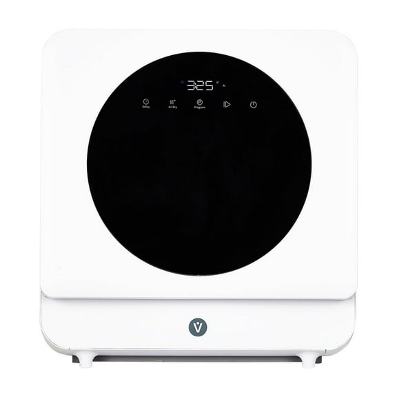 Towallmark 5 Program, Countertop Dishwasher, Portable Dishwasher with Touch Control, Air Drying Function, 2 In 1 Tabletop Dishwasher for Home Apartments, White