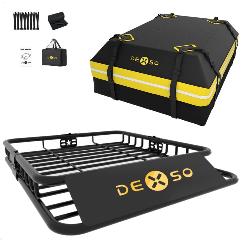 Towallmark 51 x 36 Inch Roof Rack Basket, Cargo Carrier, SUV Roof Rack ...