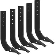 Towallmark 5pcs Box Blade Shank, 18'' Scarifier Shank, 4 Holes Box Scraper Shank, Ripper Shank with Removable Tapered Teeth and Pins, Adjustable Shanks Assembly for Replacement, Digging, Plowing