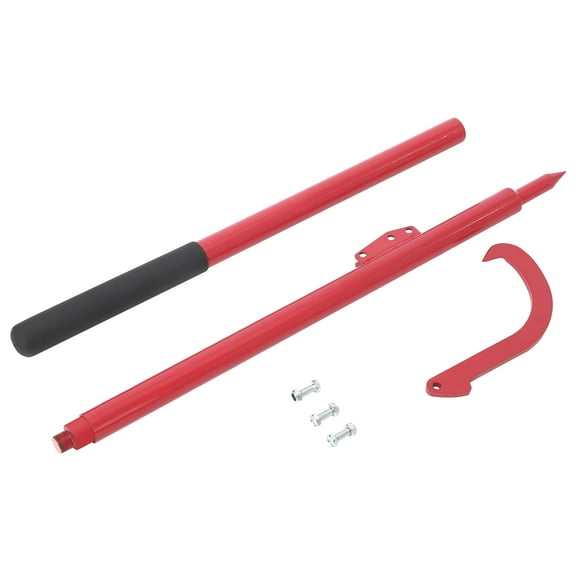 Towallmark 60" Logger Peavey Tool with Rubber Grip, Hook Log Roller for Log Handling, Red