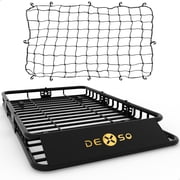 Towallmark 64 x 39 Inch Roof Rack Basket, Cargo Carrier, SUV Roof Rack, 200LBS Capacity with Cargo Net and Extension for Trucks SUVs Vehicles Camping