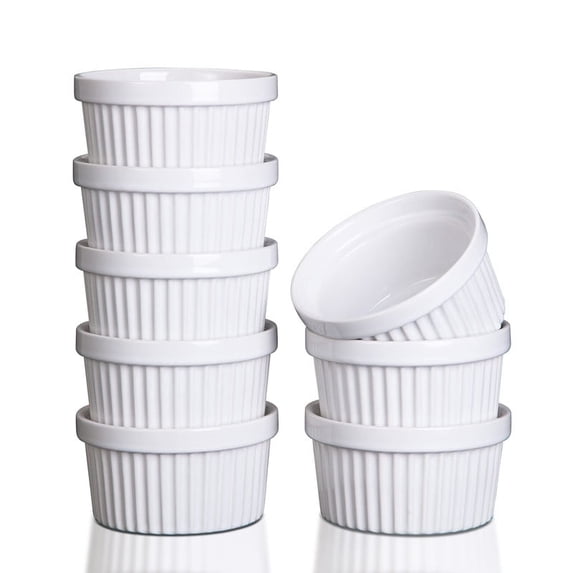 Towallmark 8 Oz Set of 8 Ceramic Ramekins Oven Safe, Baking Ramekins ...