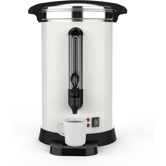 Towallmark 120 Cups Coffee Urn,18L/4.8 Gallon Double Wall Commerical Coffee Maker for Buffet Catering Wedding Gathering,Large Capacity Hot Coffee Dispenser,Stainless Steel Hot Water Urn