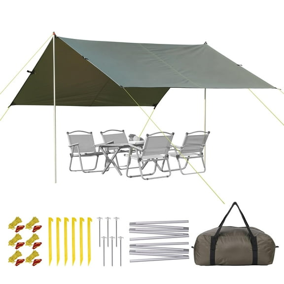 Towallmark Camping Tent Tarp - 10x9FT, Lightweight Backpacking, Hammock Tent, Durable & Waterproof, Ideal for Outdoor Adventures and Camping