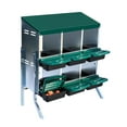 thumbnail image 1 of Towallmark Chicken Nesting Boxes, 6/8/10-Holes Metal Chicken Laying Box with Inclined Nesting Boxes, Bottom Holes & Resting Platform, Fit for Different Chicken Breeds, with Metal Legs, 1 of 9