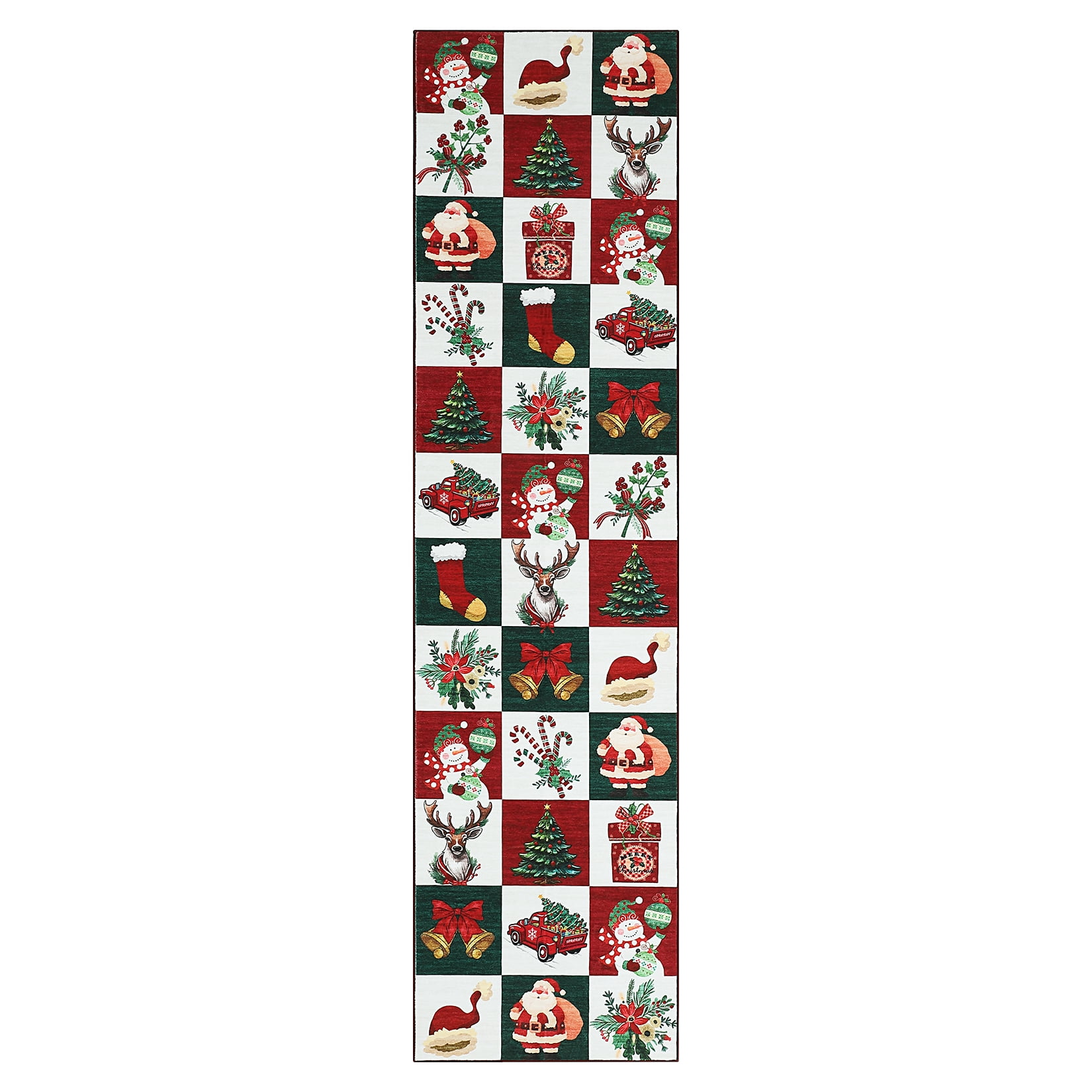Towallmark Christmas Kitchen Rug Runners for Hallway Runner Rugs, Non ...