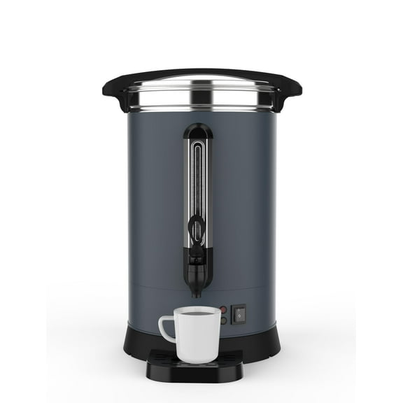 Towallmark Commercial Coffee Urn 120 Cup ,18 L/4.8 gal Double Wall Stainless Steel Coffee Dispenser Fast Brew