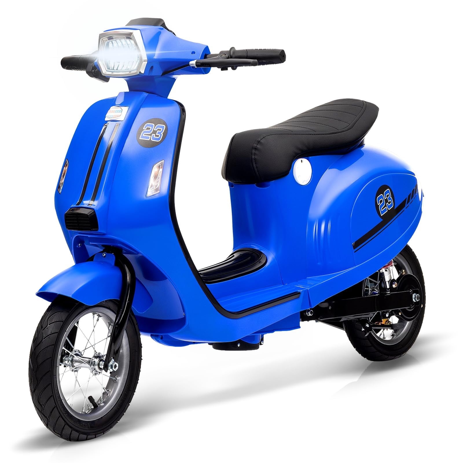 Towallmark Electric Motorcycle for Big Kids, 24V 350W Kids Ride on Moped, Max Up to 14MPH, with Rear Brake, Twist Grip Throttle & LED Light, Electric Motorbike for Kids/Teens 8-12