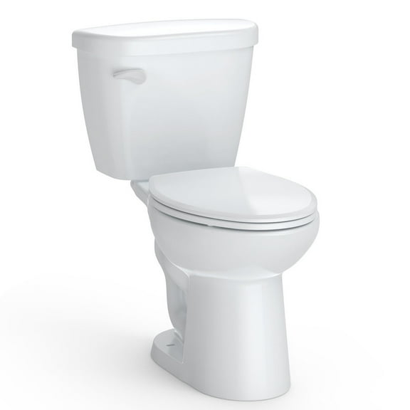 Towallmark Elongated Toilet, Comfort Height Chair Seat, 1.28 GPF Single Flush, 12 Inch Rough In, White Ceramic Bowl, Ideal For Seniors And Tall Adults, Easy Installation