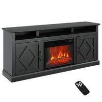 Towallmark Fireplace TV Stand for 65 Inch TV, Modern Farmhouse TV Cabinet with 23'' Electric Fireplace, Entertainment Center Television Console Table for Living Room