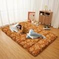 thumbnail image 1 of Towallmark Floral Pattern Japanese Futon Mattress for Adults, Full Size Futon Mattress for Guest Room Kids Room, Sleeping Mattress for Floor Roll Up Camping Mattress, 1 of 7
