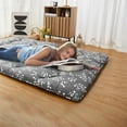 thumbnail image 1 of Towallmark Floral Pattern Japanese Futon Mattress for Adults, Twin Size Futon Mattress for Guest Room Kids Room, Sleeping Mattress for Floor Roll Up Camping Mattress, 1 of 8