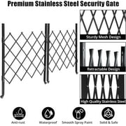 Towallmark Folding Driveway Gate   61" x 122" Metal Barrier with Casters and Key Lock