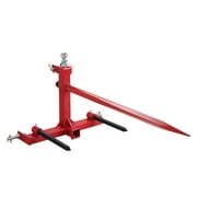 Towallmark Hay Spear 3 Point Quick Attach Hay Bale Spear 49” Hay Spear Attachment with 17” Stabilizer 3 & Point Hitch Receiver 3000 Ibs Capacity Tractor for Skid Steer Tractor