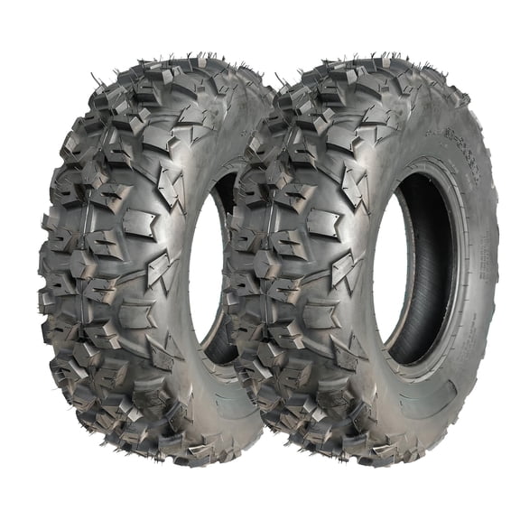 Towallmark Heavy-Duty 6 Ply ATV/UTV Tires Set of 2 – All Terrain Off-Road & Mud. Deep Treads Tubeless Quad Front Tires for Lawn Mower. Tractor. Garden Ride – Reinforced Sidewall. AT20x6-10