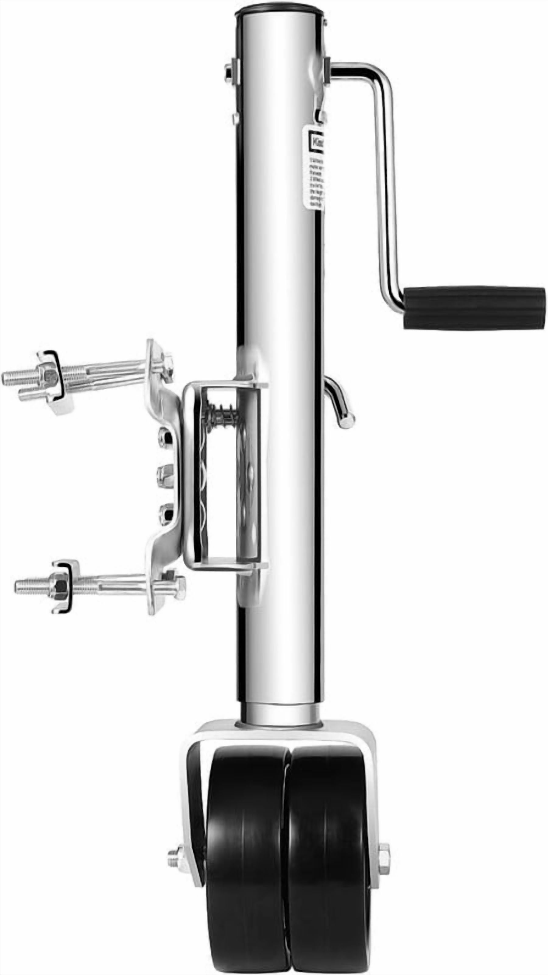 Towallmark Heavy Duty Trailer Jack 1500 lbs - 6" Dual Wheel Swivel Jack, 13" Lift, for Boat/RV/Camper Trailers - Silver