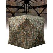 Towallmark Hunting Blind See Through 2-3 Person Pop Up Ground Blinds 270 Degree, 210D Portable Resilient Hunting Tent for Deer & Turkey Hunting with Carrying Bag