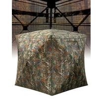 Towallmark Hunting Blind See Through 2-3 Person Pop Up Ground Blinds 270 Degree, 210D Portable Resilient Hunting Tent for Deer & Turkey Hunting with Carrying Bag