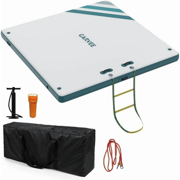 Towallmark Inflatable Floating Dock, Thick Non Slip Swim Platform For Lakes Pools, Portable Air Dock With Carrying Bag, Floating Island For Beach Ocean Adults