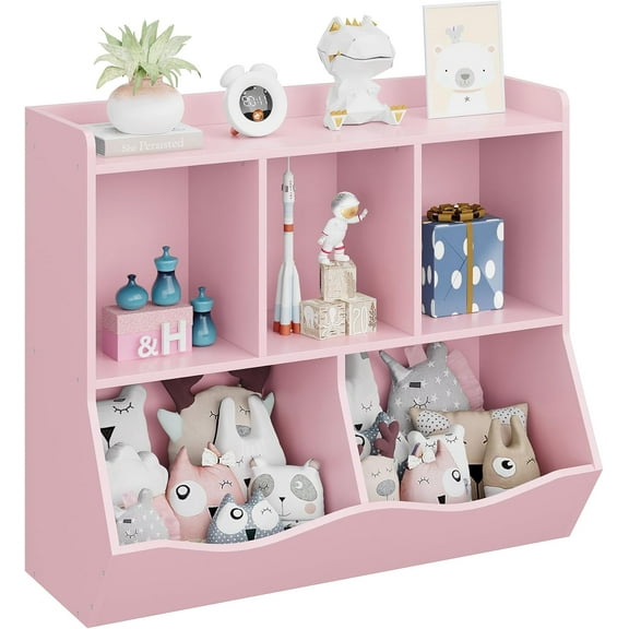 Towallmark Kids Bookshelf and Bookcase Toy Storage Multi Shelf with Cubby Organizer Cabinet for Boys Girls,for Children Playroom Hallway Kindergarten School