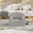 thumbnail image 1 of Towallmark Kids Sofa Chair, 2-in-1 Convertible Toddler Couch Lounge, Comfy Fold Out Teddy Fleece Fabric Children's Sofa Bed for Playroom, Bedroom, Nursery, Gift for Boys & Girls, Grey, 1 of 7