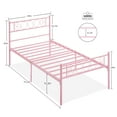 thumbnail image 1 of Towallmark Metal Full/King/Queen/Twin Bed Frame - Headboard and Footboard with Iron Heart Design, Platform Bed for Boys and Girls, No Box Spring Needed, Easy Assembly, 1 of 14