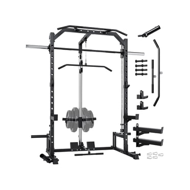 Power Squat Rack RitFit M1 Pro Smith Machine for Home Gym with Cable Crossover System ...