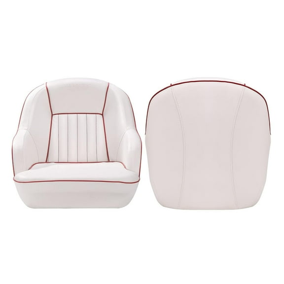 Towallmark Pontoon Boat Seat With Thickened Sponge Padding, Ergonomic Captain Bucket Seat, Boat Captain Chairs for Fishing Boat, Sightseeing Boat, Speedboat, Standard Mounting Bolt