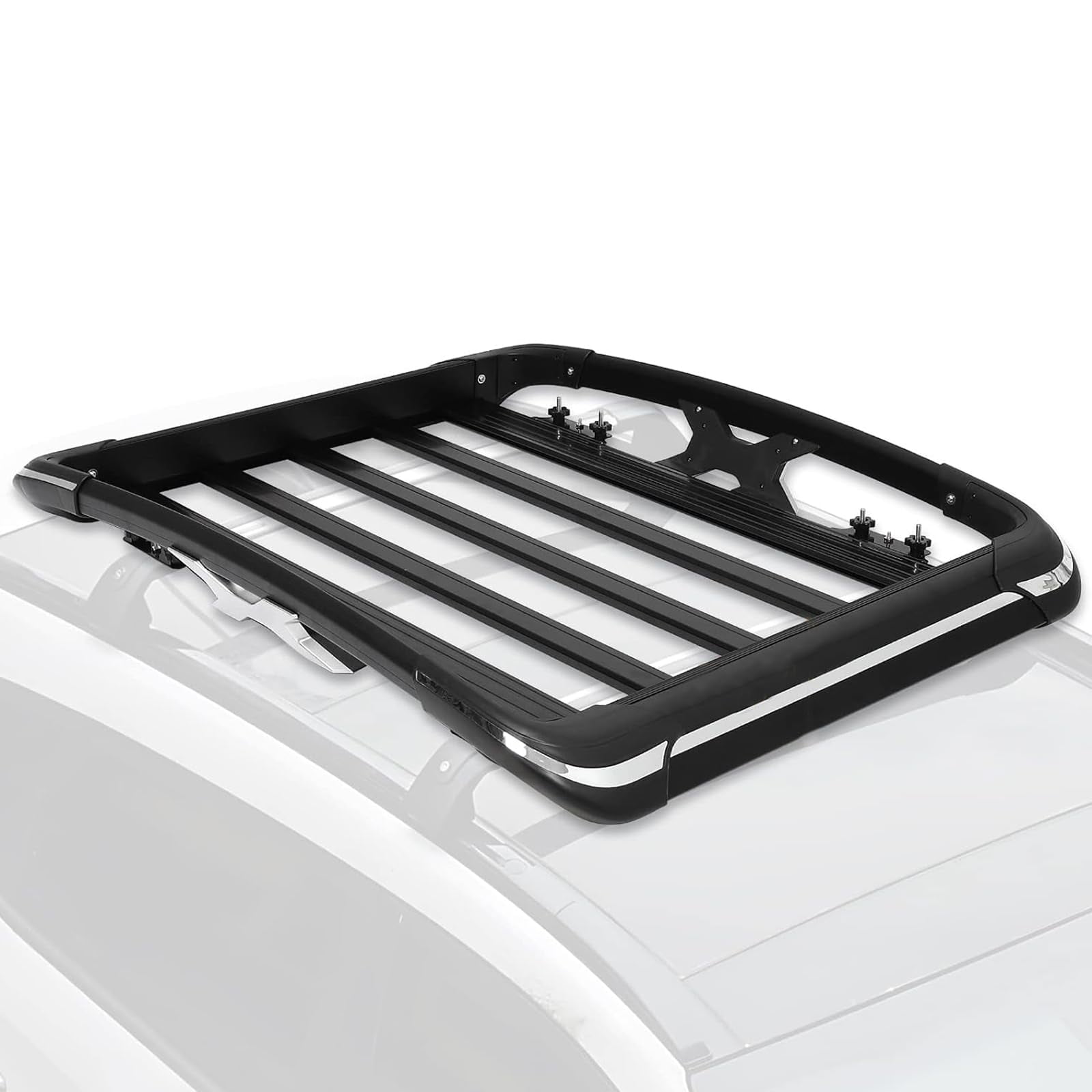 Towallmark Roof Rack Cargo Basket 44"x 9.8"x 9.8" 4 Runner Roof Rack, 220 lbs Load Capacity